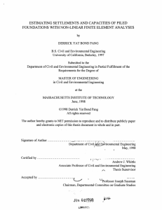 ESTIMATING  SETTLEMENTS  AND  CAPACITIES FOUNDATIONS by