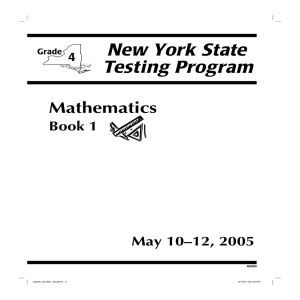 Mathematics Book 1 May 10–12, 2005 46090