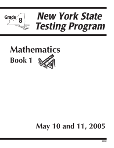 Mathematics Book 1 May 10 and 11, 2005 46092