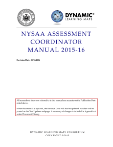 NYSAA ASSESSMENT COORDINATOR MANUAL 2015-16