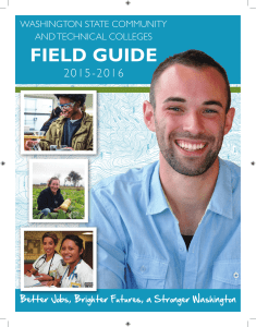 FIELD GUIDE 2015-2016 WASHINGTON STATE COMMUNITY AND TECHNICAL COLLEGES
