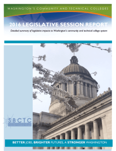 2016 LEGISLATIVE SESSION REPORT