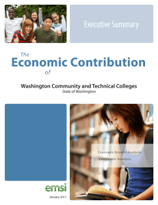 Economic Contribution Executive Summary of Washington Community and Technical Colleges