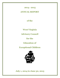 2014 - 2015 ANNUAL REPORT  of the