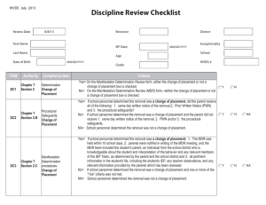 Discipline Review Checklist WVDE  July  2013