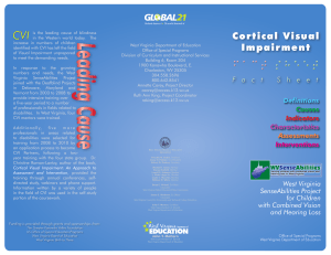 CVI  Cortical Visual Impairment