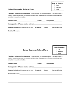 School Counselor Referral Form