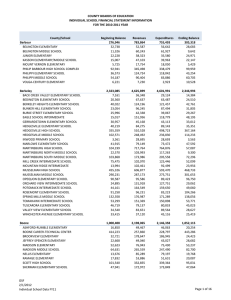 COUNTY BOARDS OF EDUCATION INDIVIDUAL SCHOOL FINANCIAL STATEMENT INFORMATION County/School