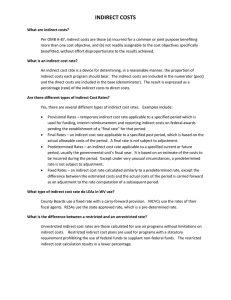 INDIRECT COSTS