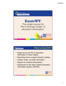 ZoomWV : The single source for Pre-K through Grade 12