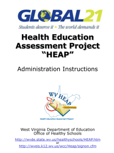 Health Education Assessment Project “HEAP”