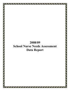 2008/09 School Nurse Needs Assessment Data Report