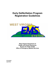 Early Defibrillation Program Registration Guidelines