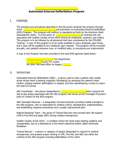 __________________________ Automated External Defibrillation Program  I.