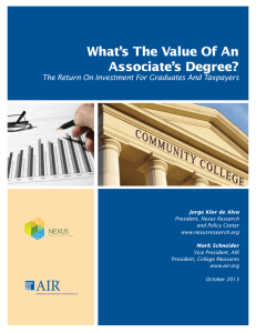 What’s The Value Of An Associate’s Degree? NEXUS