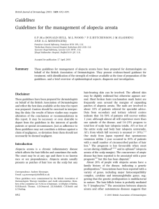 Guidelines Guidelines for the management of alopecia areata