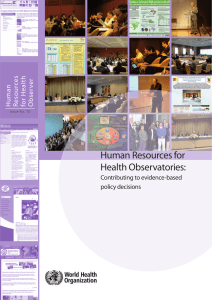 Human Resources for Health Observatories:  ces