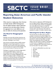 Reporting Asian American and Pacific Islander Student Outcomes February 2016