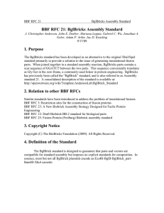 BBF RFC 21: BglBricks Assembly Standard