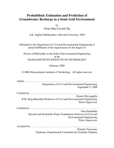 Probabilistic Estimation and Prediction of Groundwater Recharge in a Semi-Arid Environment