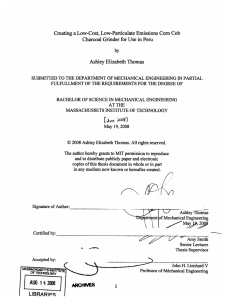 Creating  a Low-Cost, Low-Particulate  Emissions Corn Cob by