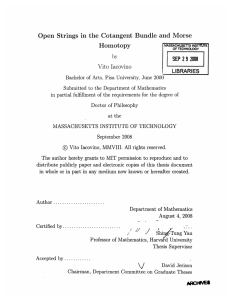Open  Strings  in  the  Cotangent ... Homotopy Vito  lacovino SEP
