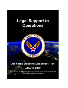Legal Support to Operations Air Force Doctrine Document 1-04