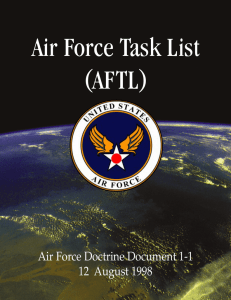 Air Force Task List (AFTL) Air Force Doctrine Document 1-1