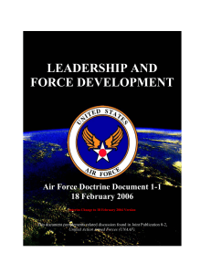 LEADERSHIP AND AFDD Template Guide FORCE DEVELOPMENT Air Force Doctrine Document 1-1
