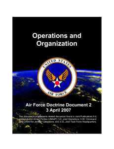 Operations and AFDD Template Guide Organization