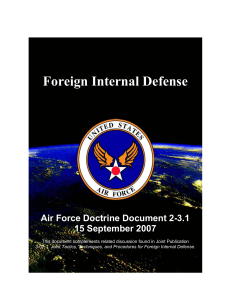AFDD Template Guide TITLE Foreign Internal Defense