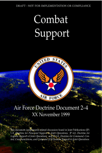 Combat Support Air Force Doctrine Document 24 XX November 1999