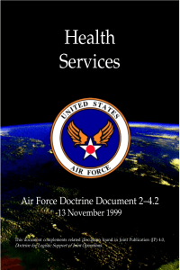 Health Services Air Force Doctrine Document 24.2 13 November 1999