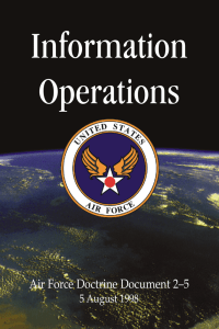 Information Operations Air Force Doctrine Document 25 5 August 1998