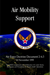 Air Mobility Support Air Force Doctrine Document 26.3 10 November 1999
