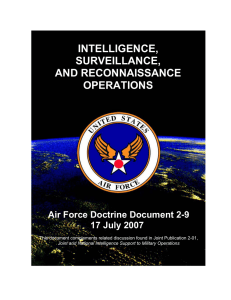 INTELLIGENCE, SURVEILLANCE, AND RECONNAISSANCE OPERATIONS