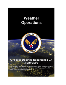 Weather Operations Air Force Doctrine Document 2-9.1 3 May 2006