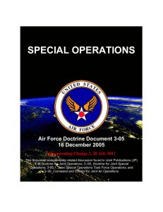 SPECIAL OPERATIONS  Air Force Doctrine Document 3-05 16 December 2005