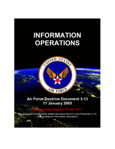 INFORMATION OPERATIONS  Air Force Doctrine Document 3-13