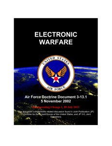 ELECTRONIC WARFARE  Air Force Doctrine Document 3-13.1