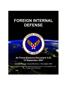 FOREIGN INTERNAL DEFENSE  Air Force Doctrine Document 3-22