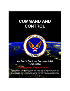 COMMAND AND CONTROL Air Force Doctrine Document 6-0 1 June 2007