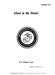Afoot in the Desert U.S. Marine Corps FMFRP 0-53 PCN 1O