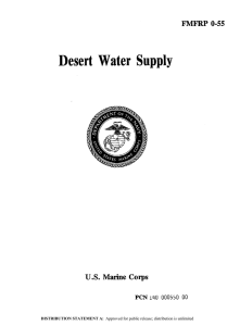 Desert Water Supply U.S. Marine FMFRP 0-55 Corps