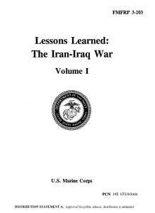 The Iran-Iraq War Lessons Learned: Volume I
