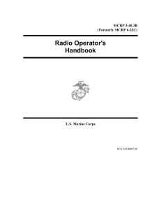 Radio Operator's Handbook  MCRP 3-40.3B