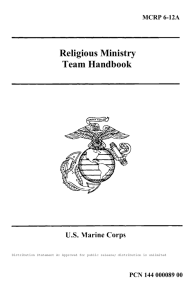 Religious Ministry Team Handbook U.S. Marine Corps MCRP 6-12A