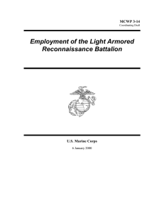Employment of the Light Armored Reconnaissance Battalion MCWP 3-14 U.S. Marine Corps