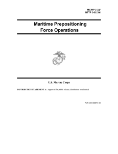 Maritime Prepositioning Force Operations  U.S. Marine Corps