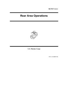 Rear Area Operations MCWP 3-41.1 U.S. Marine Corps